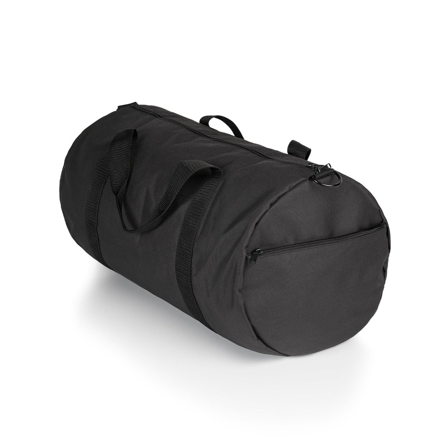 Meet our robust Cylinder Duffle Bag: Heavyweight 350 GSM 100% Recycled Polyester, boasting a 53-litre capacity. Features include a large main compartment, external zip pocket, and YKK nylon zip for secure travel. With reinforced adjustable straps and handles, this eco-friendly, spacious duffle bag offers both durability and convenience.