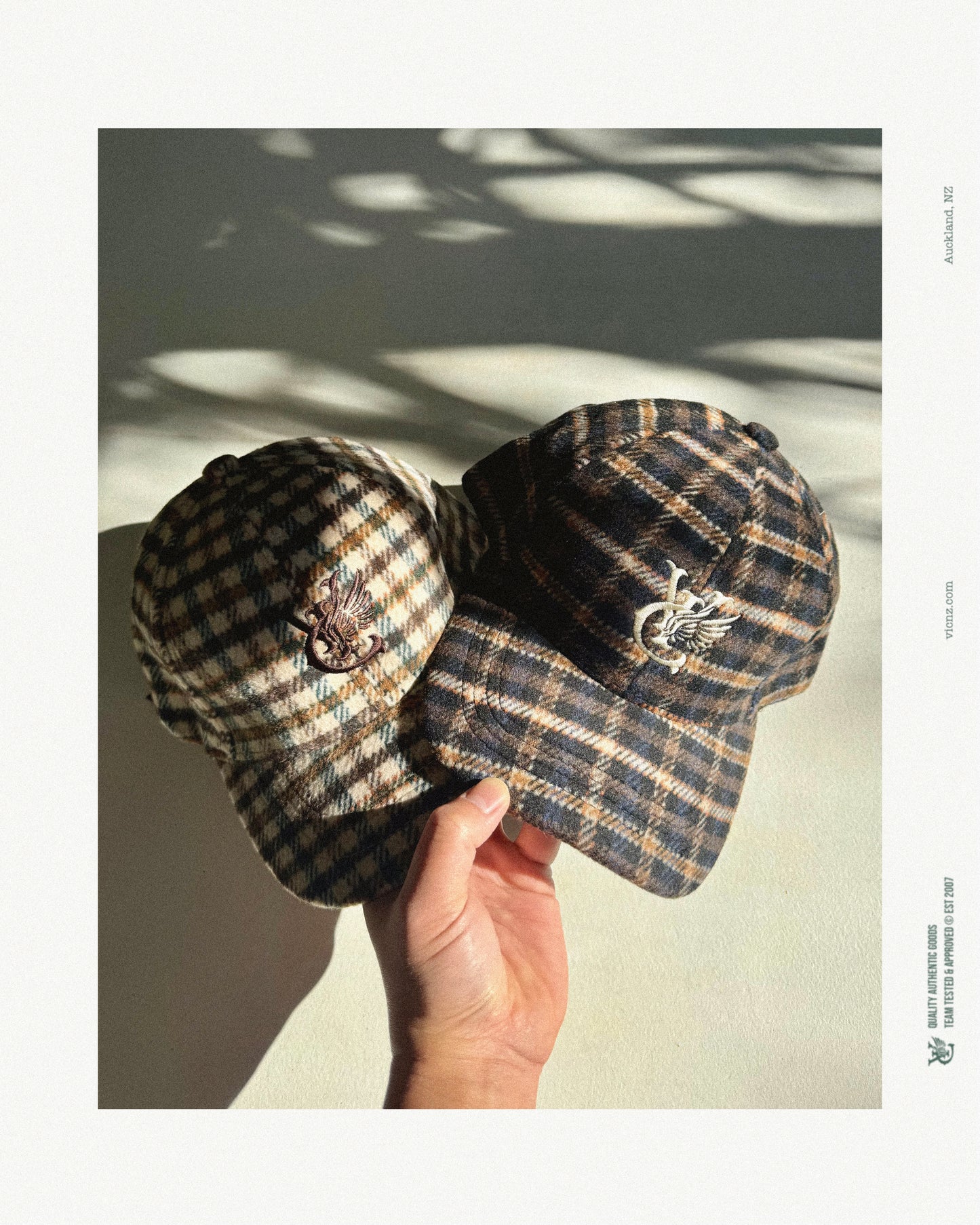 WING WOOL PLAID CAP