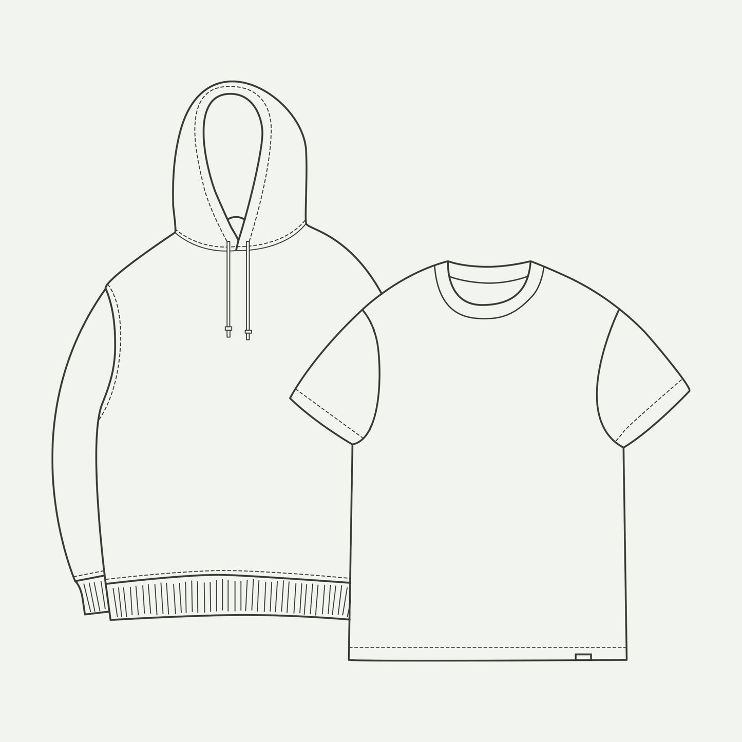 SWEATSHIRT + TEE $140