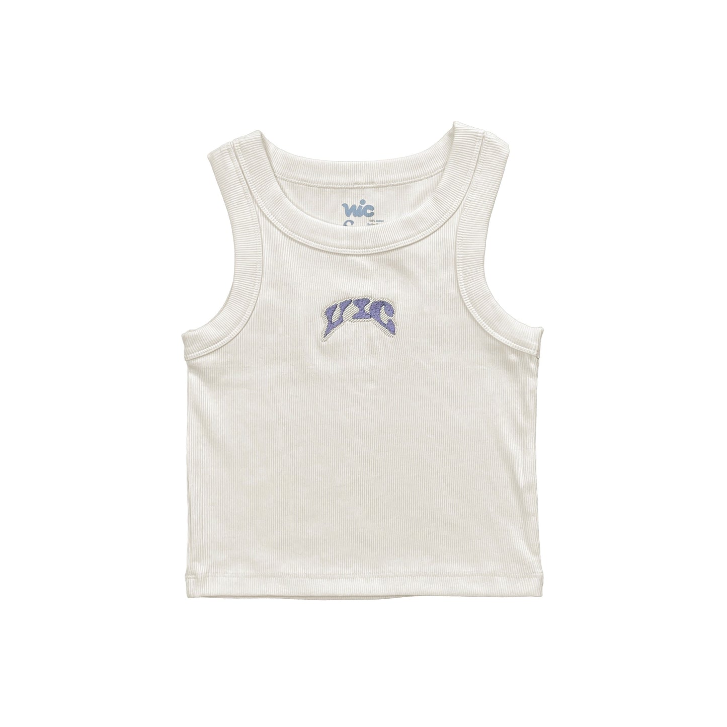 WOMEN'S ORGANIC RIBBED CROPPED TANK - VANILLA