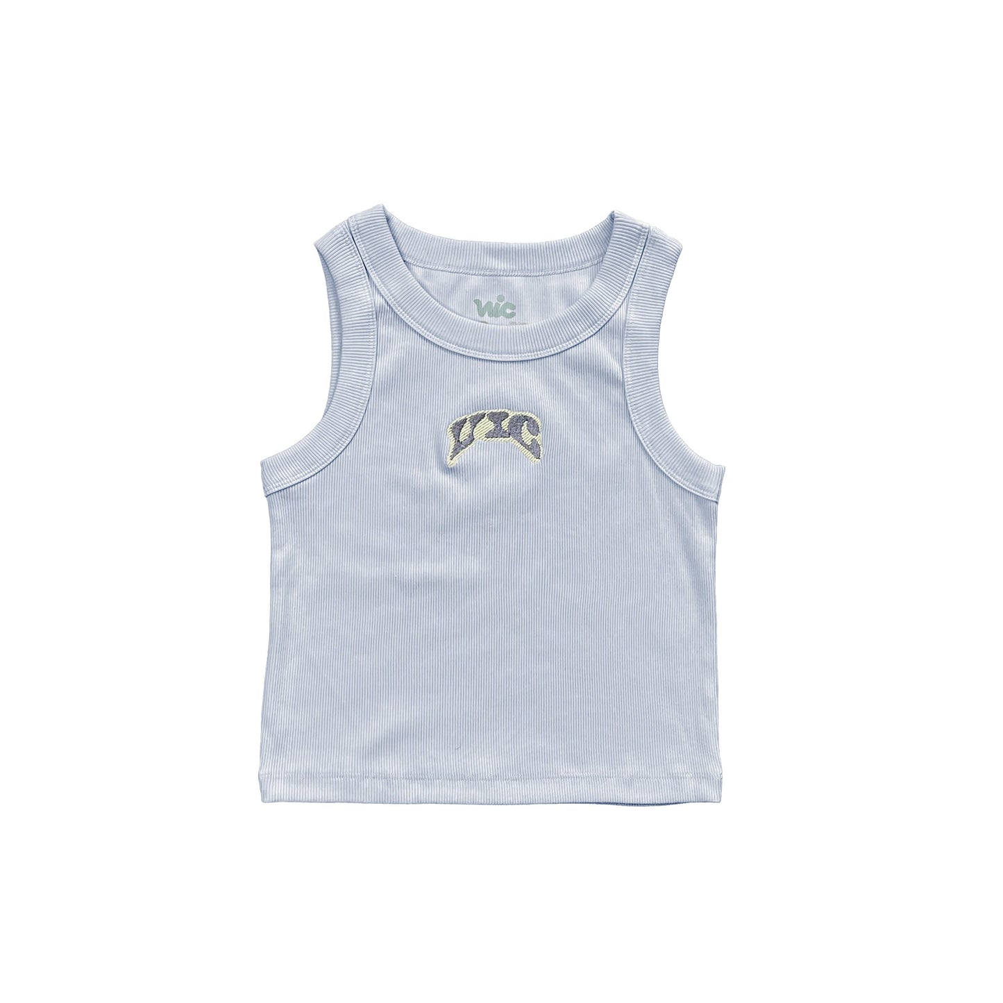 WOMEN'S ORGANIC RIBBED CROPPED TANK - POWDER