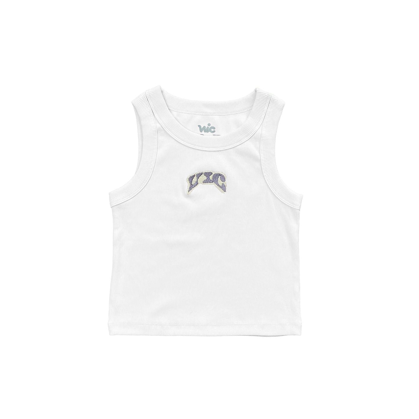 WOMEN'S ORGANIC RIBBED CROPPED TANK - WHITE