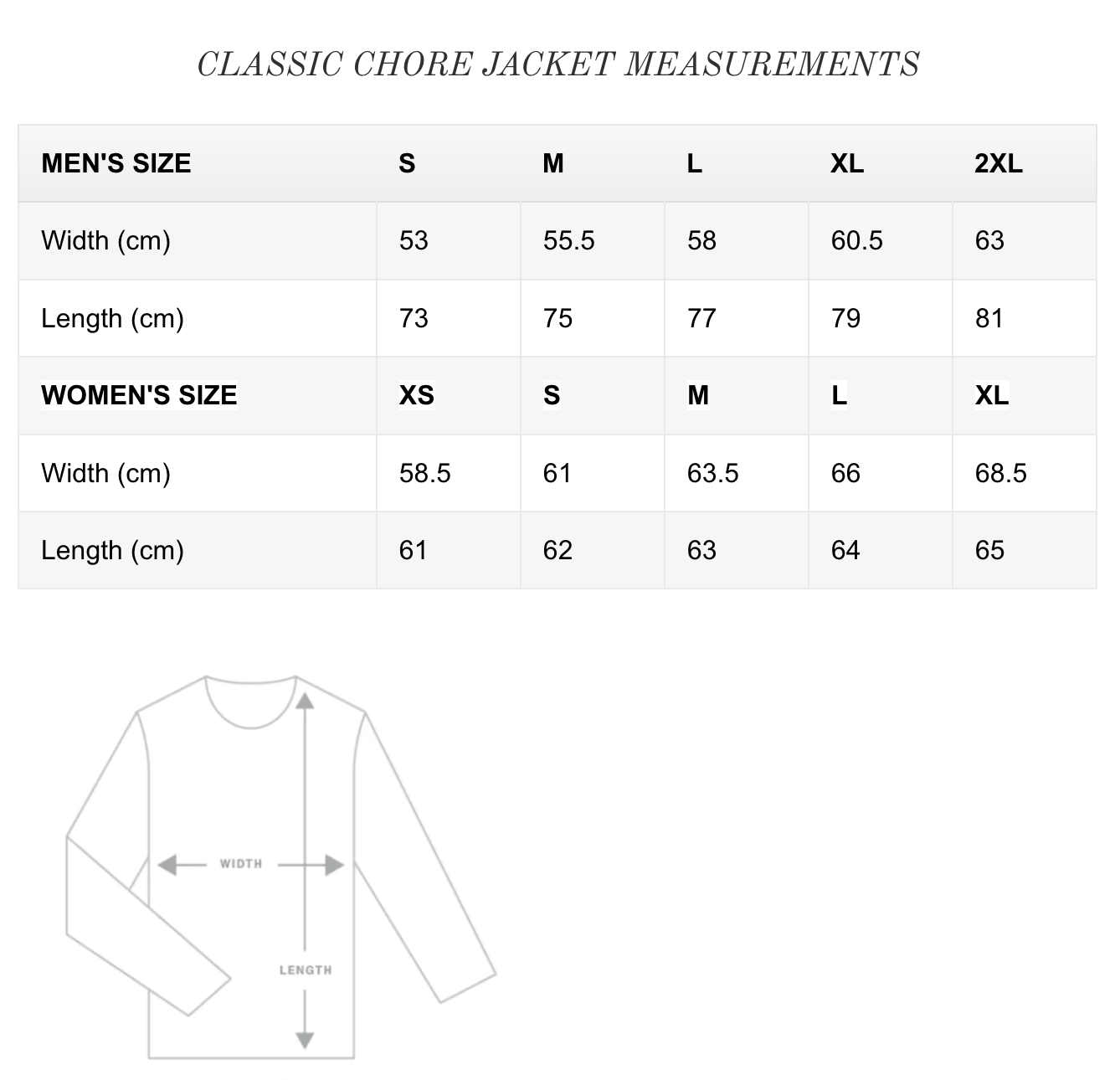 CLASSIC CHORE JACKET