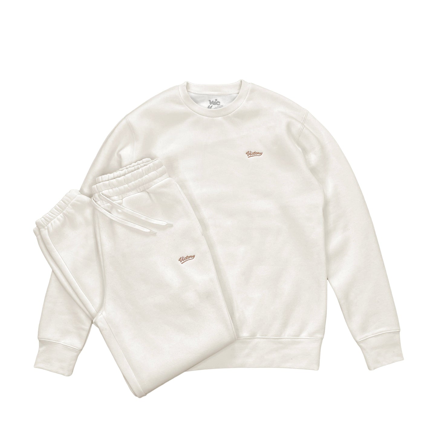 PLAYER HEAVYWEIGHT CREW TRACKSUIT - VANILLA