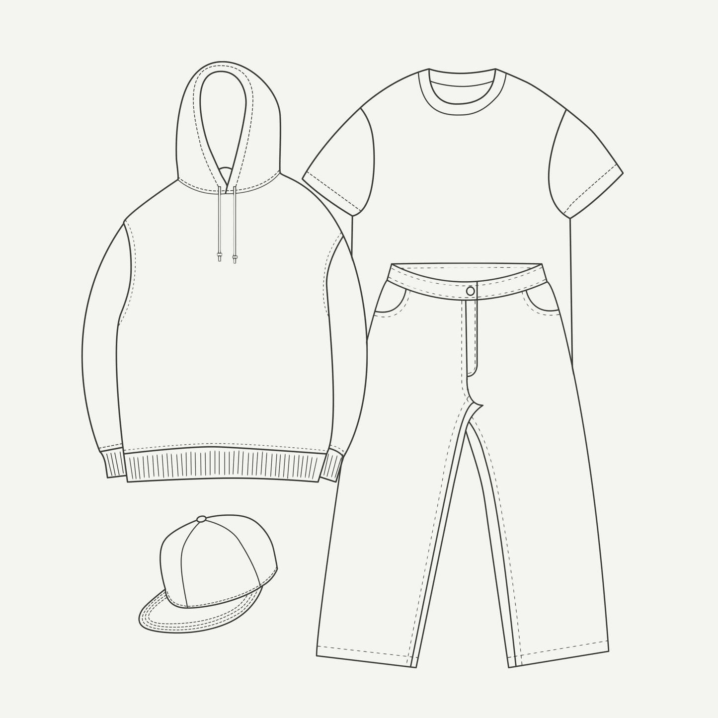 HOOD, TEE, PANT + CAP $290