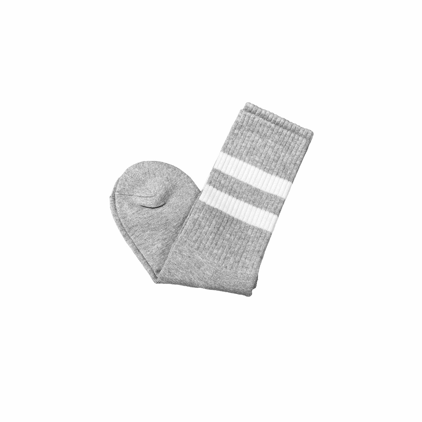 SPORT STRIPE SOCK - GREY (2 PACK)