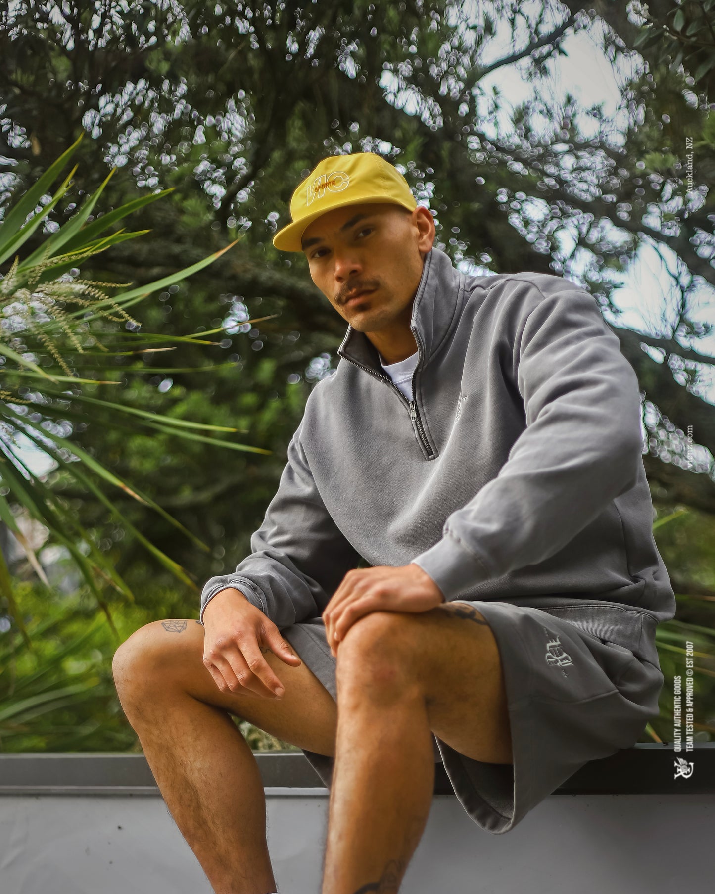 Upgrade your wardrobe with our OL' ENGLISH FADED 1/4 Zip Crew and TRACK SHORTS. Enjoy a relaxed and boxy silhouette with a mid-length, above knee fit. Made with 80% cotton and 20% recycled polyester anti-pill fleece, these shorts are both comfortable and environmentally friendly. The elastic waistband and drawstring ensure a perfect fit, while the pockets provide convenience. Complete with an embroidery logo, these shorts are a must-have for any casual outfit.