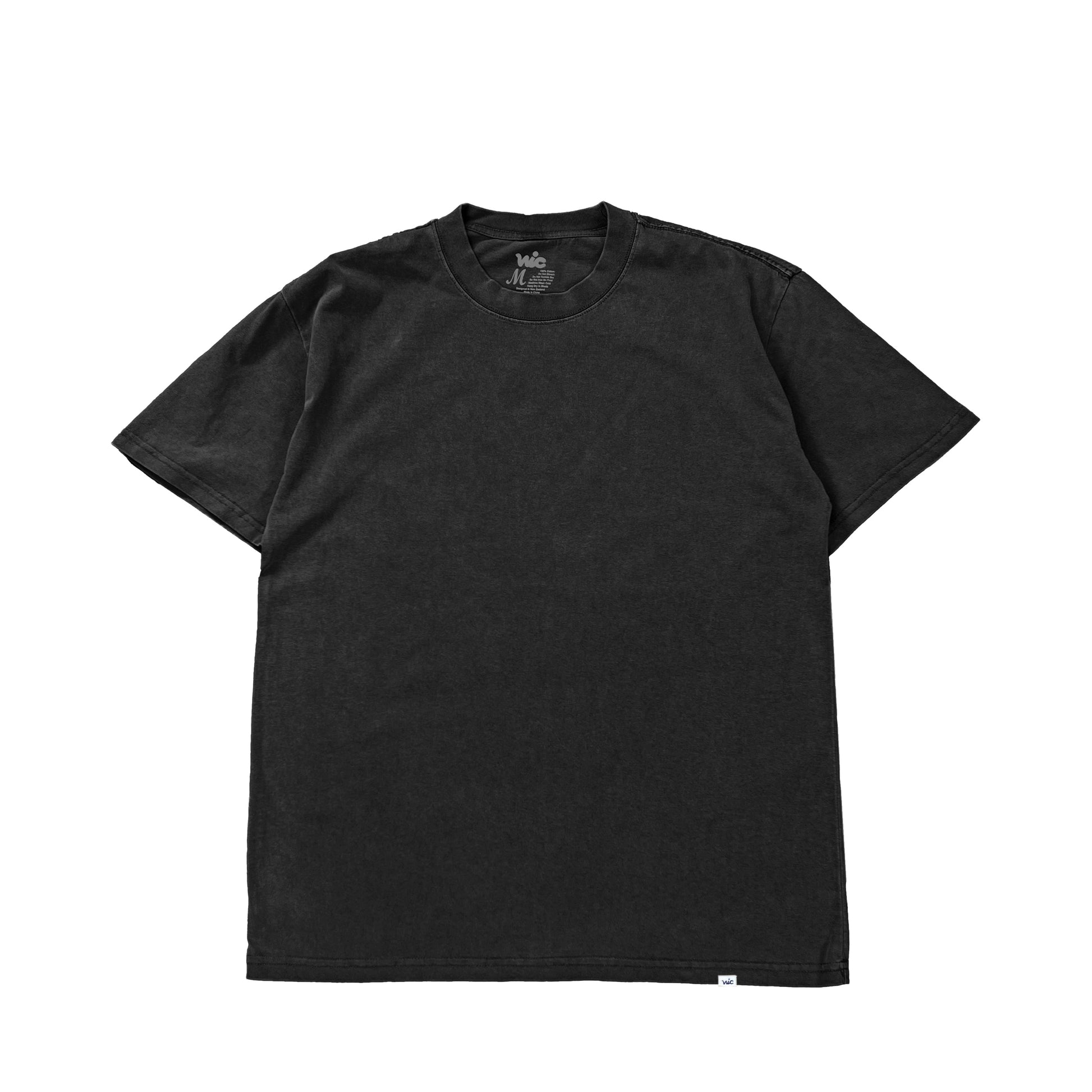 Premium quality plain heavyweight box shorter fit tee shirt by New Zealand skate and streetwear clothing label VIC Apparel. A clean & heavyweight staple. 