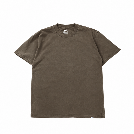 HEAVY BOX TEE - FADED BROWN (SHORTER FIT)