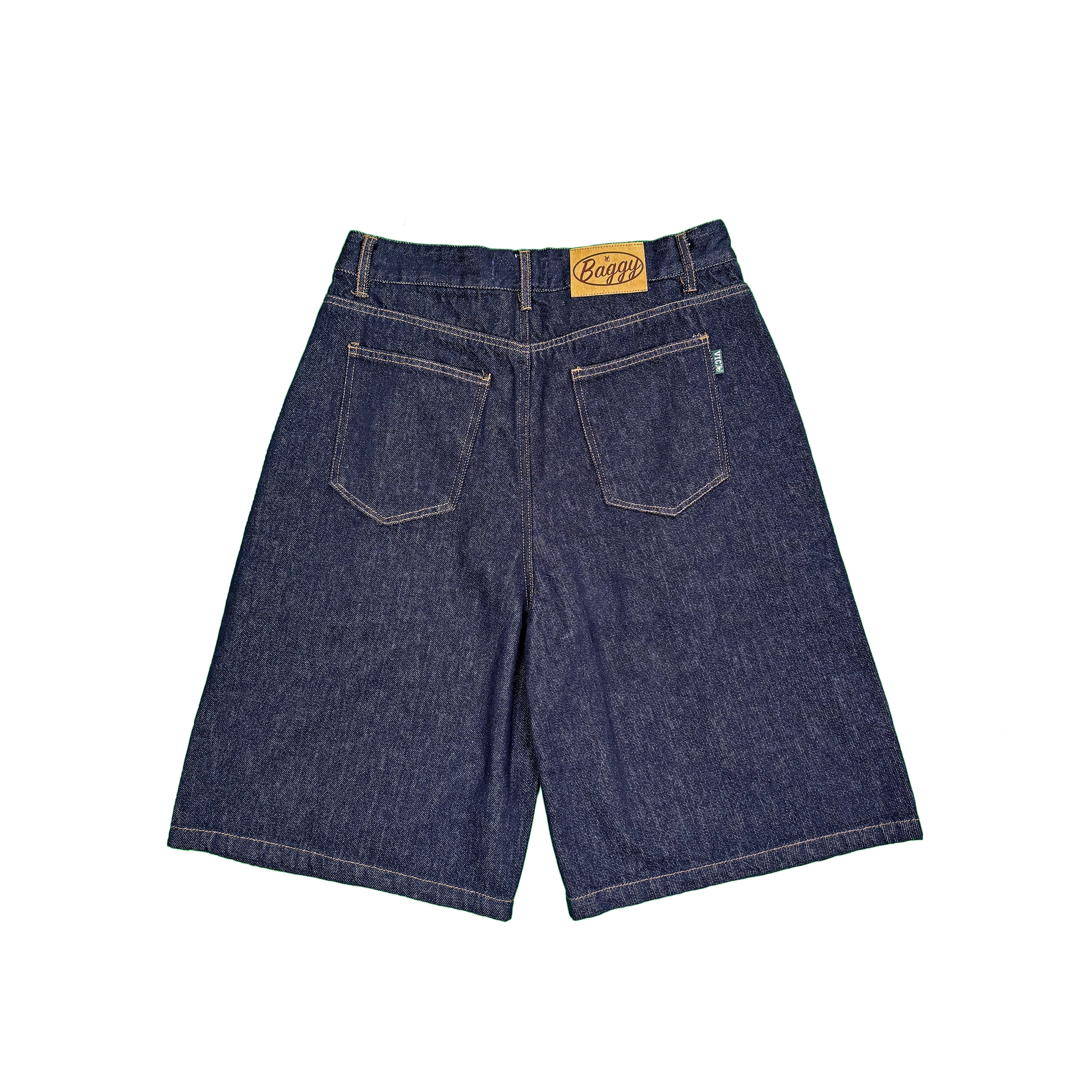 DOUBLE PLEATED JORTS - INDIGO (PRE-ORDER) – VIC APPAREL