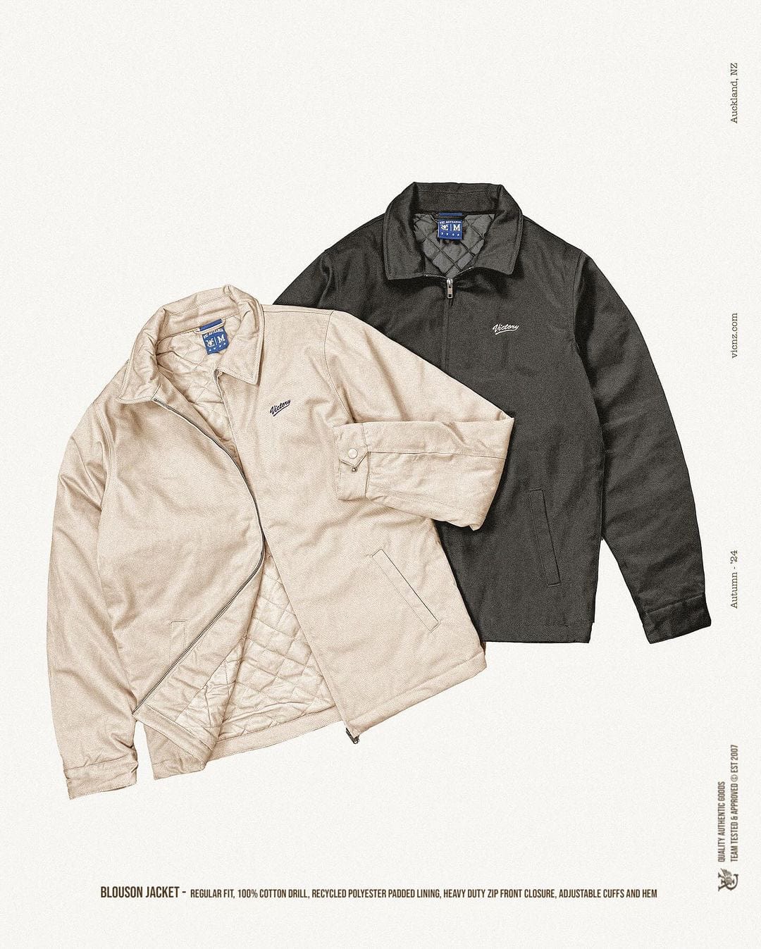 Introducing our Blouson Jacket: a modern take on the classic Eisenhower Jacket. This vintage-inspired workwear piece offers a regular fit and is crafted from heavyweight, 300 GSM, 100% cotton drill. It features a recycled polyester padded lining for extra warmth and comfort. Perfect for those who appreciate durability and timeless style, this jacket is a must-have addition to any wardrobe.