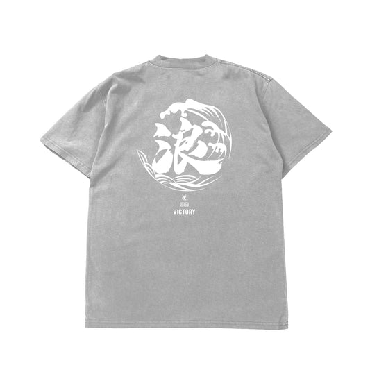 WAVE HEAVY TEE (WHITE PRINT)