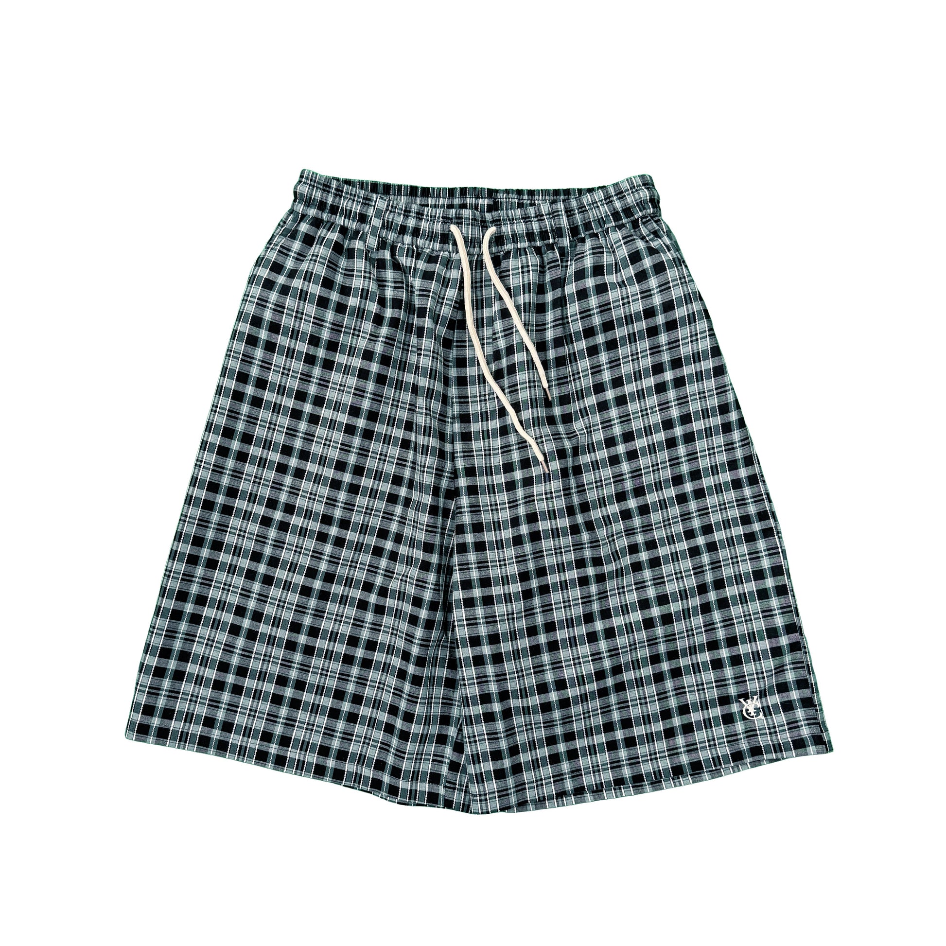 VIC Checkered Shorts – Marine Green
Stay comfortable and stylish with these baggy, roomy-leg checkered shorts. Made from 100% breathable cotton, they feature an elastic waistband with drawcord for a perfect fit, handy side inseam pockets, a back patch pocket, and a subtle embroidered logo. Ideal for skateboarding, streetwear, or casual summer wear.