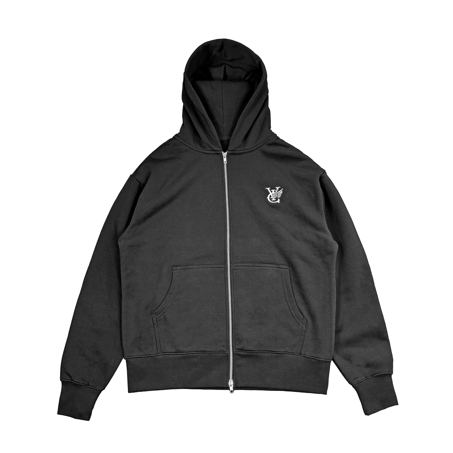 Introducing our WING ZIP HOOD (SUPER WEIGHT), the ultimate blend of style and comfort. This relaxed-fit hoodie boasts our heaviest fleece yet, a luxurious 400 GSM for unrivaled warmth. With a dropped shoulder design, 2-way YKK zipper, and subtle logo embroidery, it's the perfect choice for both chilly days and casual outings. Crafted from 80% cotton and 20% recycled polyester anti-pill fleece, it promises durability and softness in one.