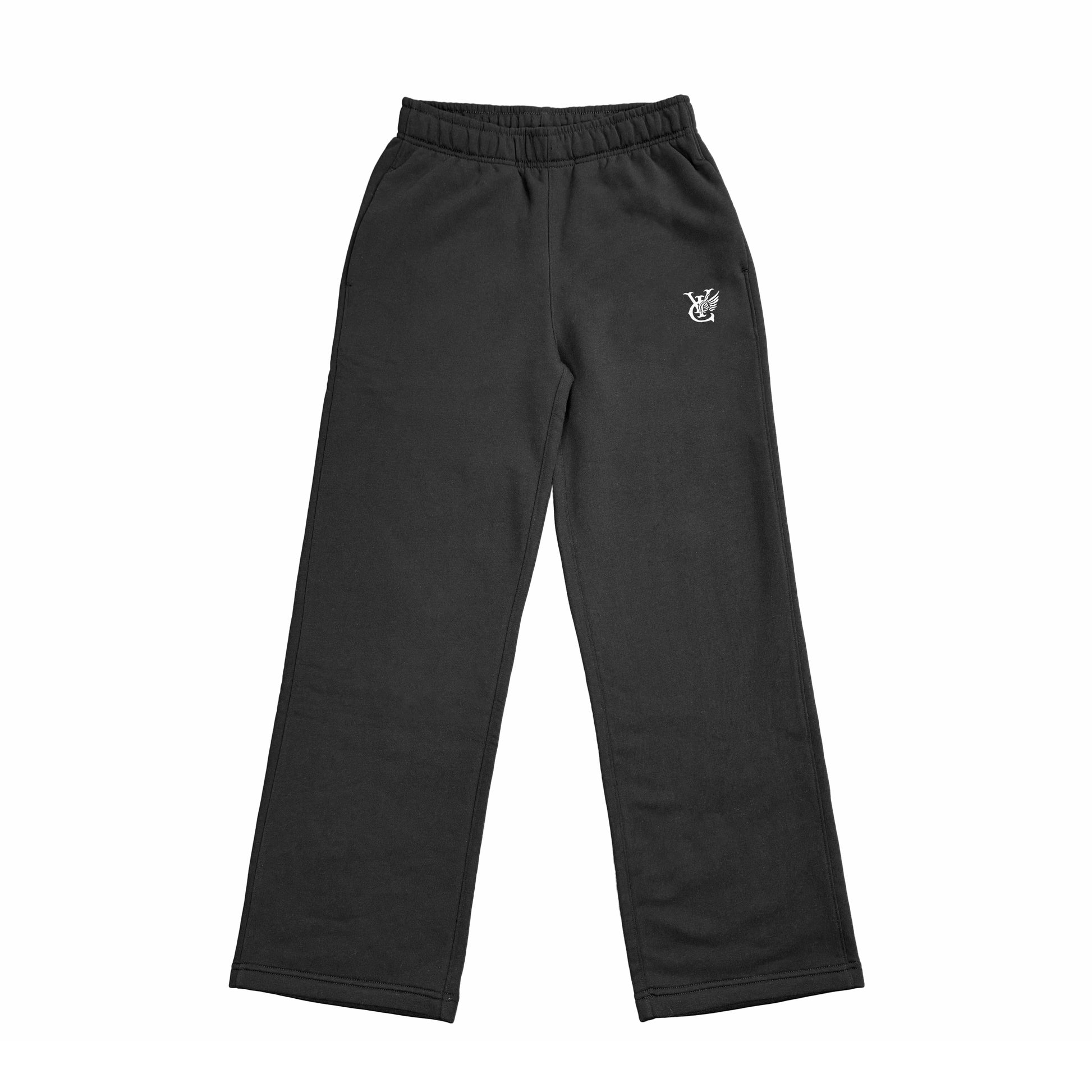 Elevate your casual wear with the Wing Cuffless Track Pant, designed for ultimate comfort and effortless style. Featuring a relaxed fit and straight-leg cuffless design, these sweatpants are crafted from a mid-weight 320 GSM CVC fleece blend (80% cotton, 20% recycled polyester) for durability and softness. Thoughtful details like a covered elastic waistband with a tonal drawcord, 2 side pockets, and a back pocket make them as functional as they are stylish. Complete with a subtle embroidered logo, these tra