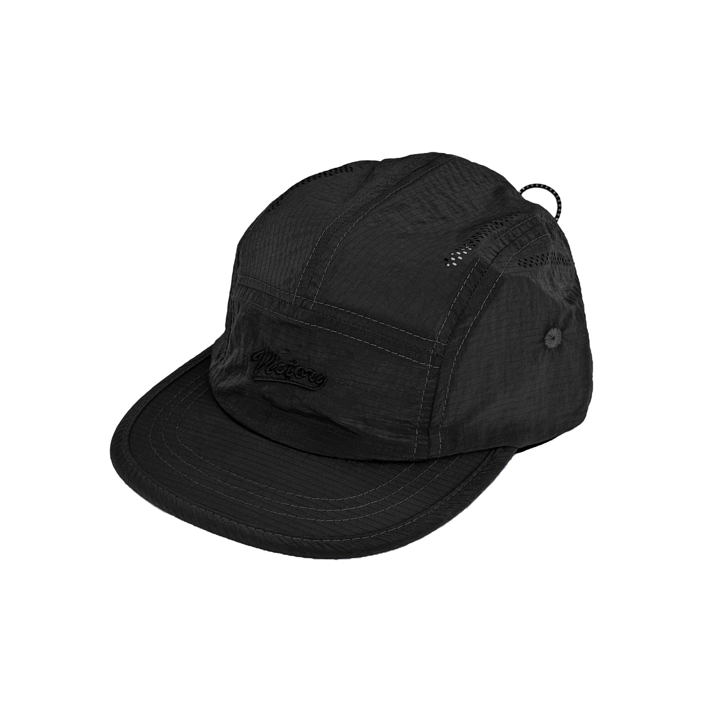 Player Sport Cap
Quick-dry nylon 5-panel sport cap, lightweight & breathable.
Shorter brim for maximum sun protection without blocking your vision.
Tonal embroidered logo at front. One size fits all with adjustable elastic drawstring fastener.