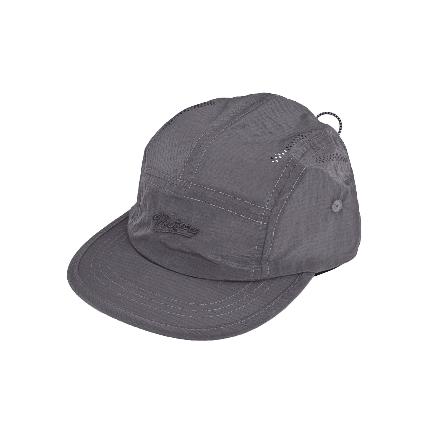 Player Sport Cap
Quick-dry nylon 5-panel sport cap, lightweight & breathable.
Shorter brim for maximum sun protection without blocking your vision.
Tonal embroidered logo at front. One size fits all with adjustable elastic drawstring fastener.