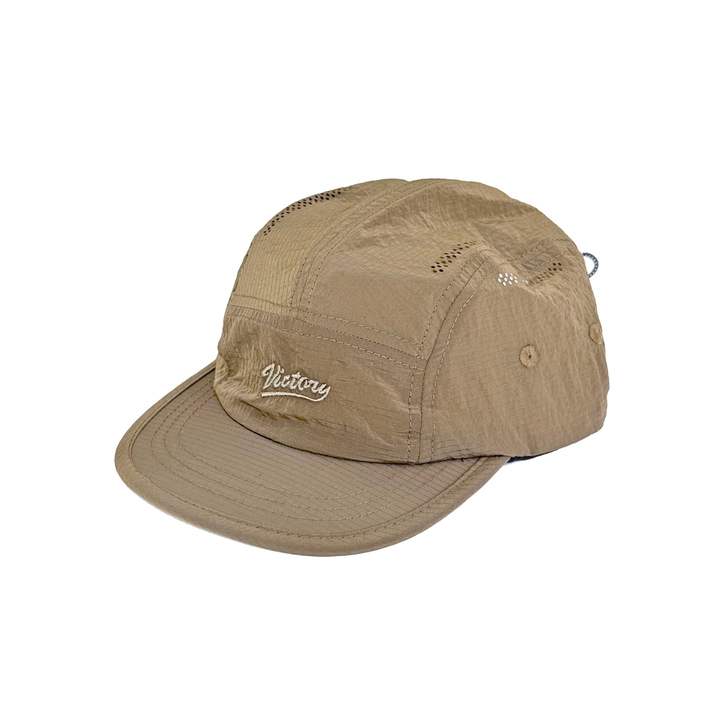 Player Sport Cap
Quick-dry nylon 5-panel sport cap, lightweight & breathable.
Shorter brim for maximum sun protection without blocking your vision.
Tonal embroidered logo at front. One size fits all with adjustable elastic drawstring fastener.