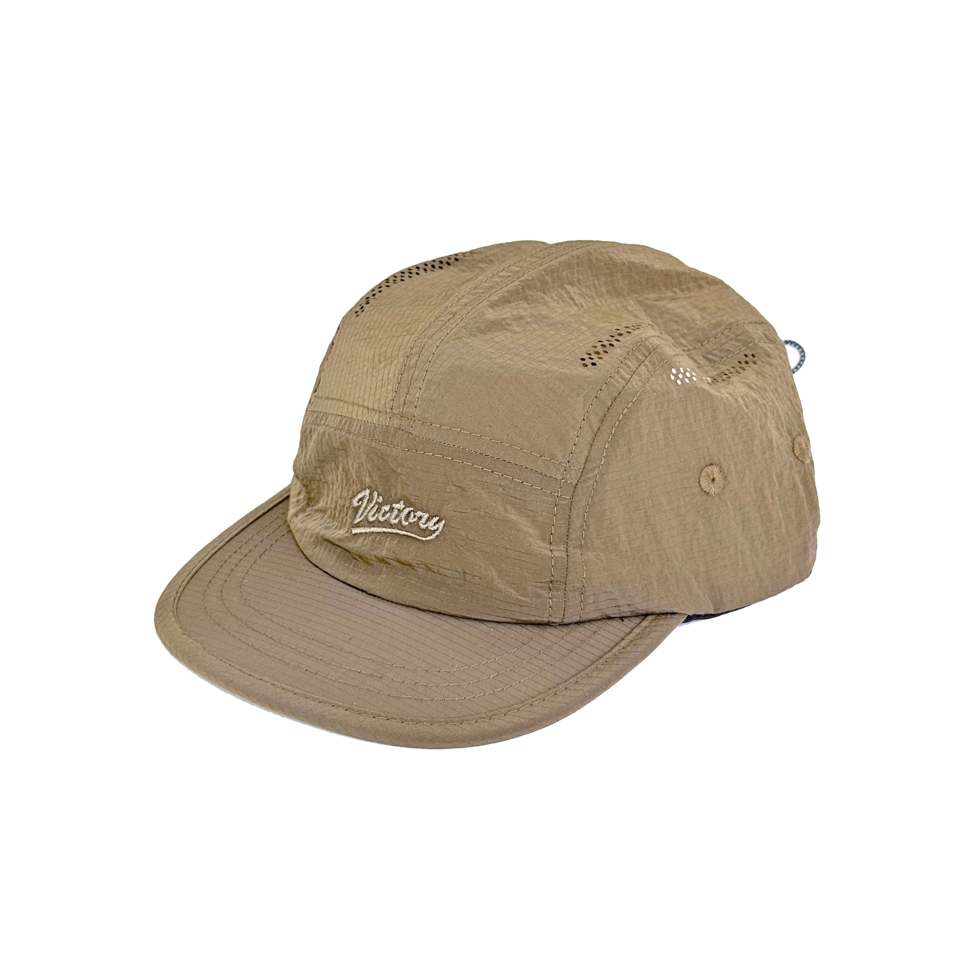 Player Sport Cap
Quick-dry nylon 5-panel sport cap, lightweight & breathable.
Shorter brim for maximum sun protection without blocking your vision.
Tonal embroidered logo at front. One size fits all with adjustable elastic drawstring fastener.