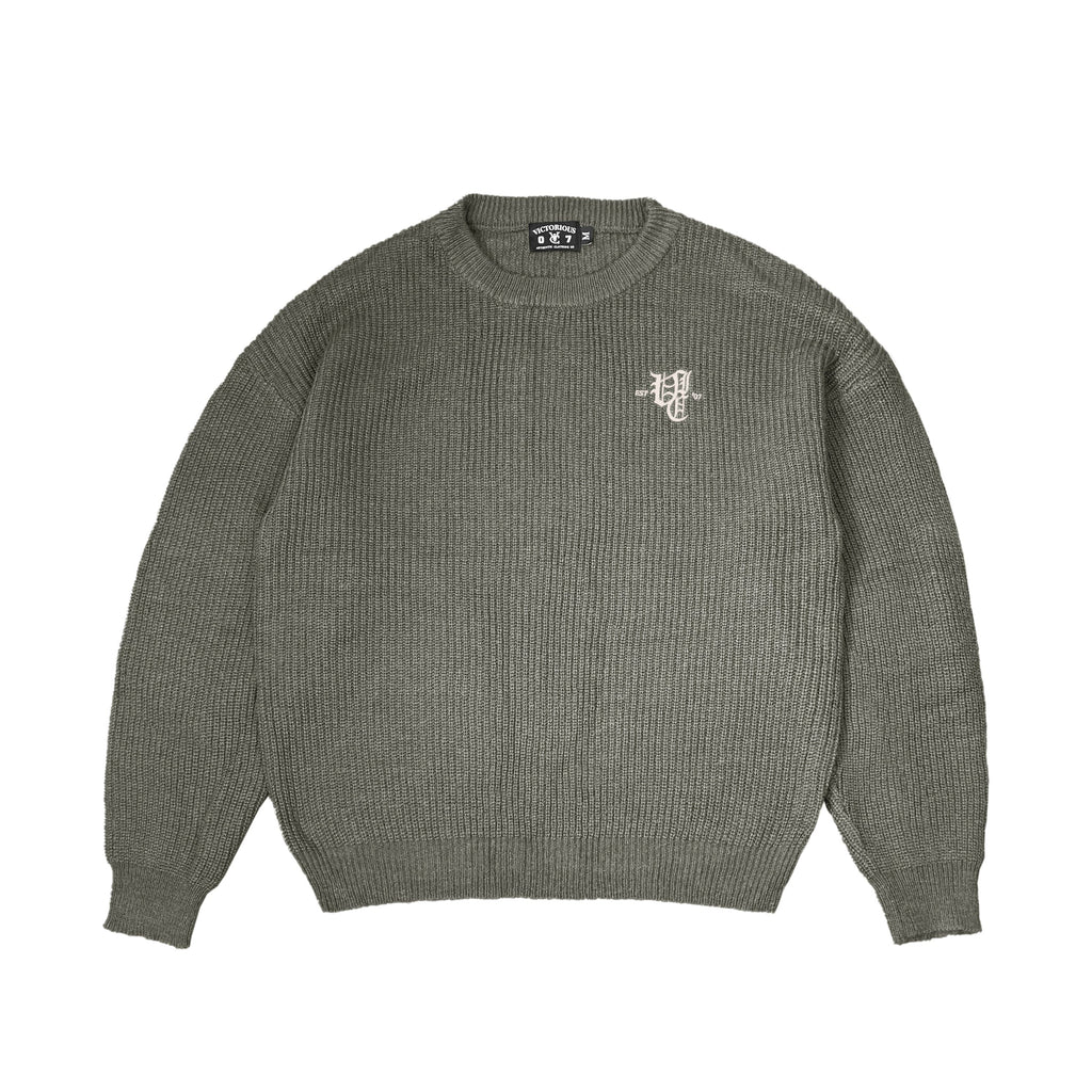 OL' ENGLISH MOHAIR-BLEND SWEATER - OLIVE