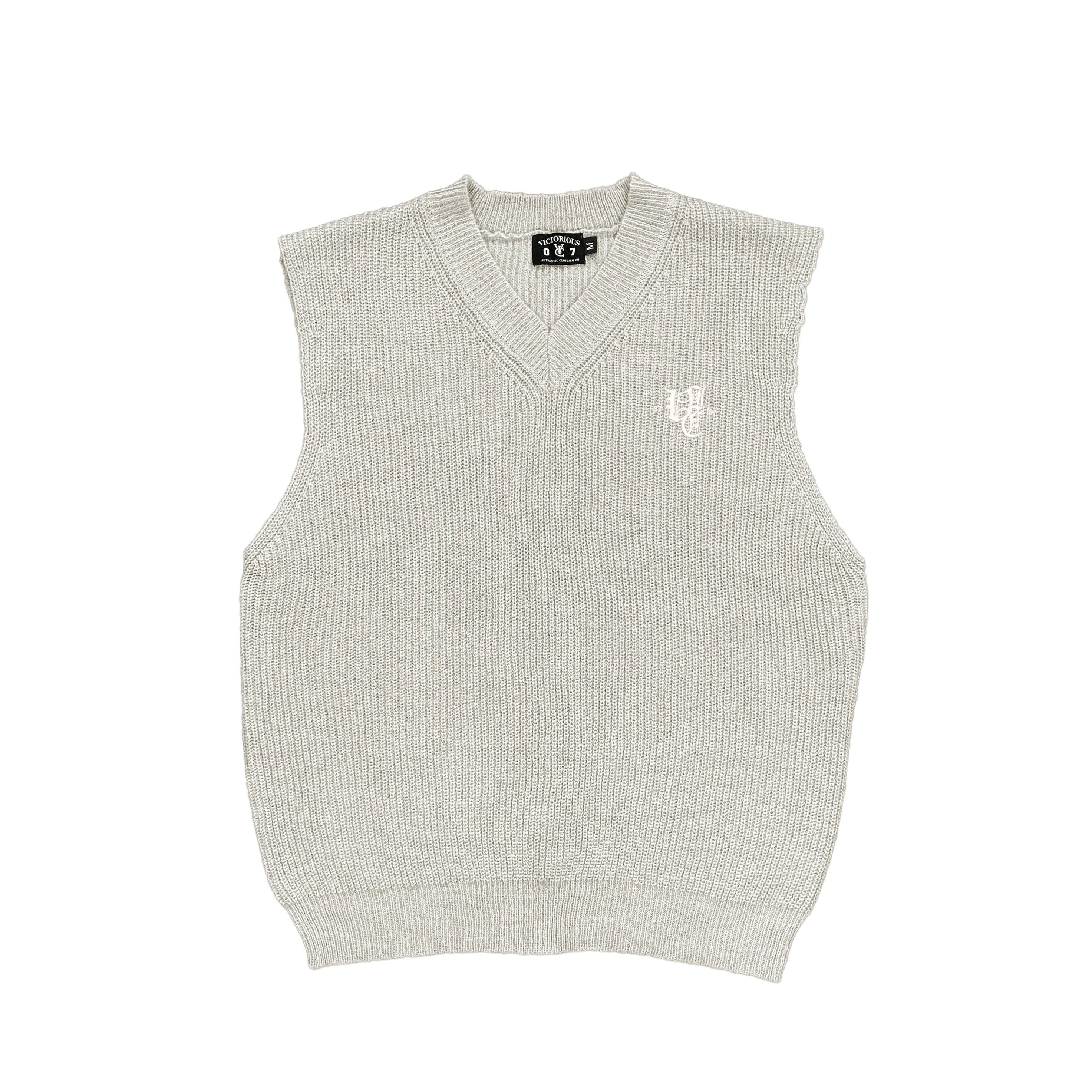 Premium quality mohair-blend knit vest sweater by New Zealand skate and streetwear clothing label VIC Apparel. Classic minimal design. Relaxed fit.