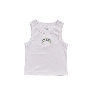 WOMEN'S ORGANIC RIBBED CROPPED TANK - ORCHID