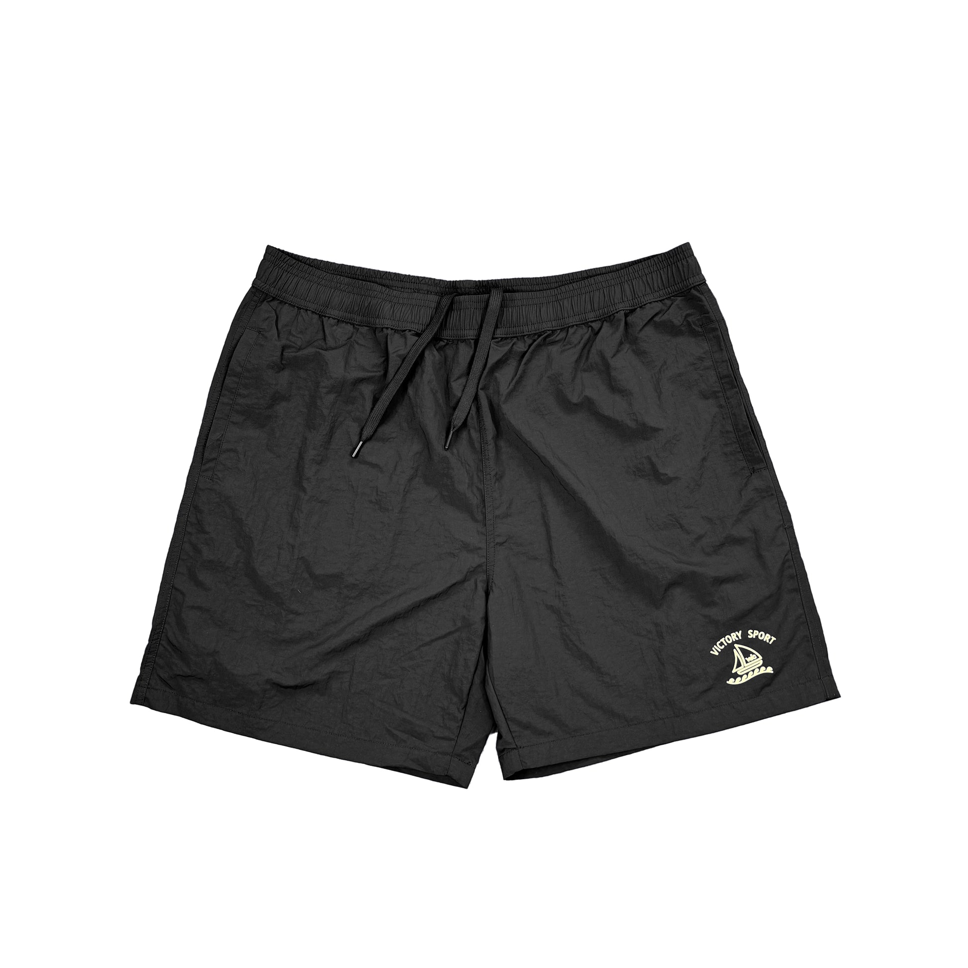 Conquer the waves in our SAILING WATER SHORTS! Made with 100% recycled nylon, these quick-drying swim shorts feature a regular fit and medium length for maximum comfort. The drawstring waist and slit pockets keep your essentials secure while the UPF 50+ rating provides protection from the sun. Embark on new adventures with our printed logo and bold design.