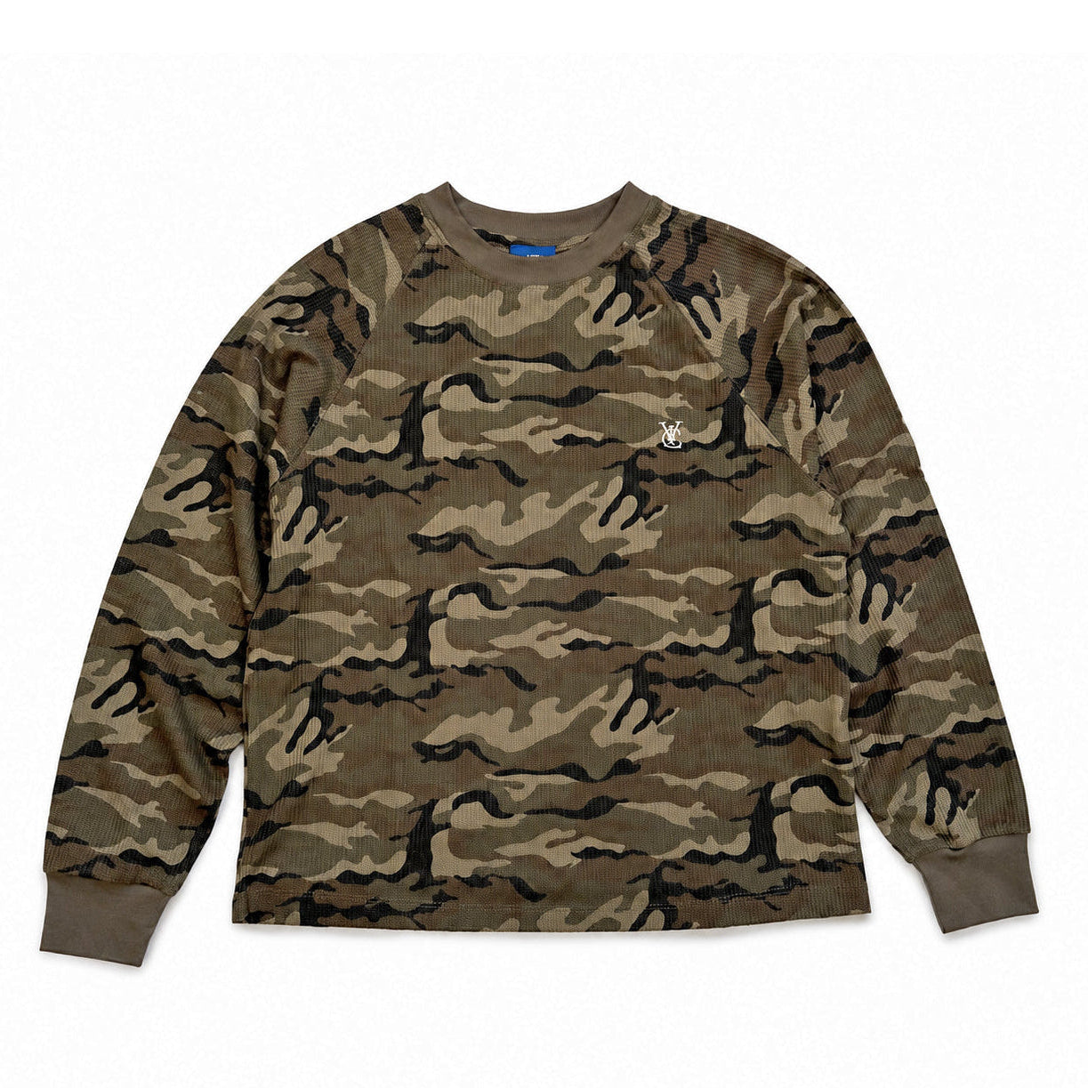 VIC WAFFLE KNIT THERMO - CAMO, Relaxed Box fit