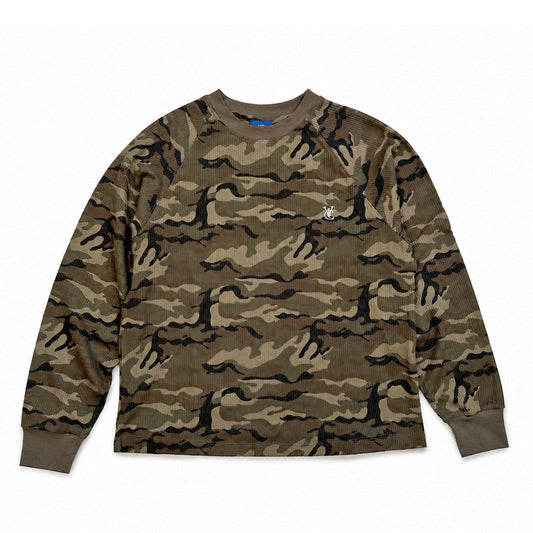 VIC WAFFLE KNIT THERMO - CAMO, Relaxed Box fit