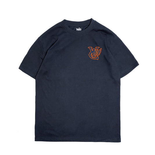 WING TEE - ORANGE & BLUE LOGO