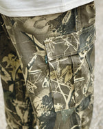 Premium quality ripstop cargo pants in black by New Zealand skate and streetwear clothing label VIC Apparel. American classic vintage military workwear style. Realtree camo