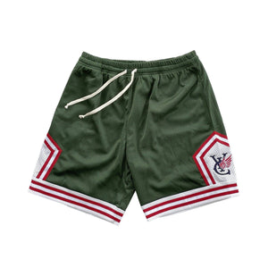 WING BASKETBALL SHORTS - FOREST GREEN