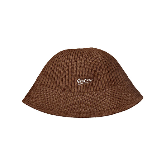 VIC KNIT BUCKET HAT - BROWN