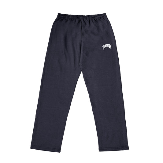 90s vintage style trackpants. The go to athletic sweatpants for school sports and gym class. Made with medium-weight fleece. straight leg open bottom sweat pants