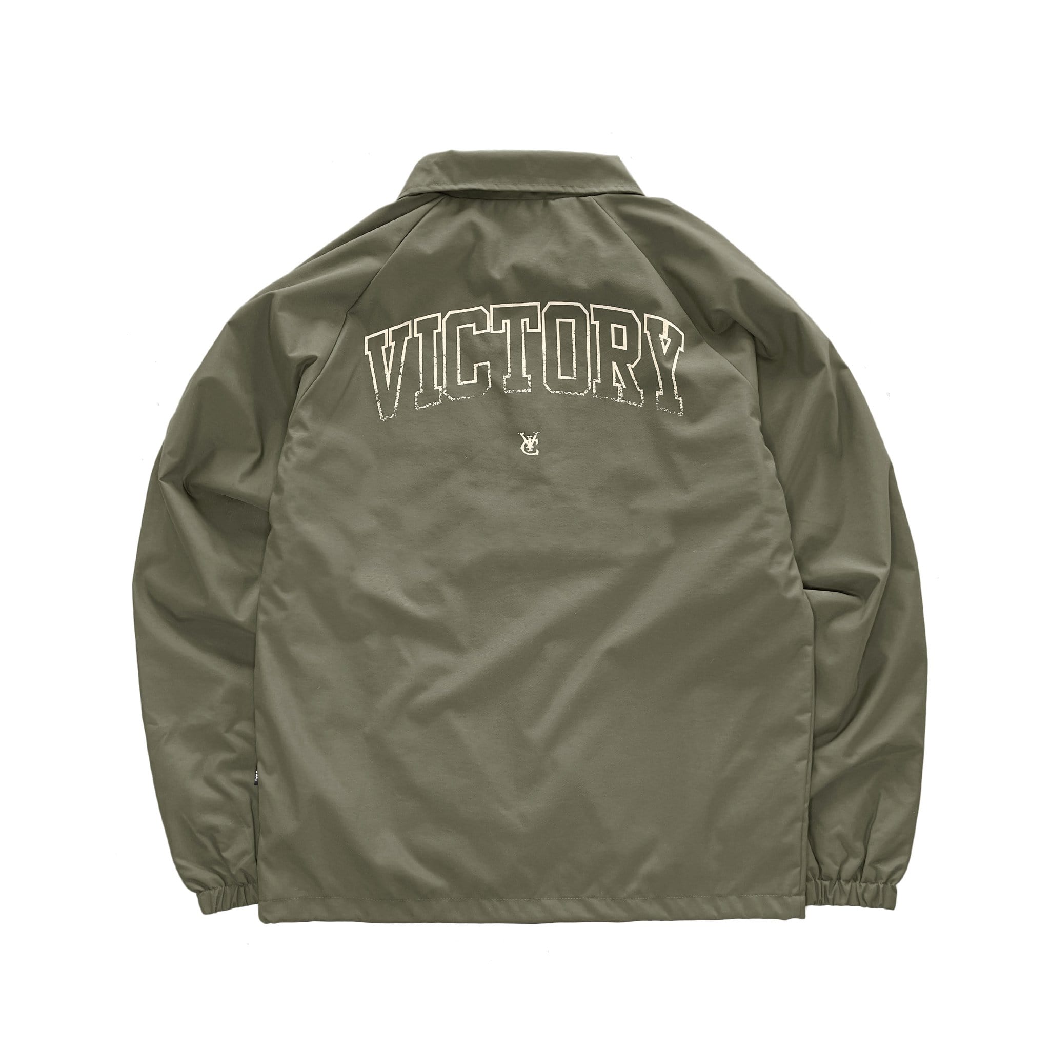Premium quality sports showerproof coach jacket in black by New Zealand skate and streetwear clothing label VIC Apparel. Screen printed logos. 100% Oxford nylon matt finish, Regular fit, Lightweight microfibre Lining, Stash pocket inside the chest.