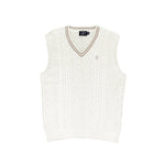 Premium quality v-neck cable knit sweater vest by New Zealand skate and streetwear clothing label VIC Apparel. Classic minimal design. Relaxed fit.