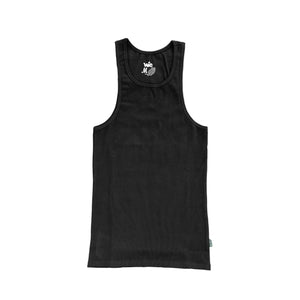 Premium quality ribbed waffle tank top undershirt by New Zealand skate and streetwear clothing label VIC Apparel. Regular fit. Soft midweight cotton with the right amount of stretch. Signature pip label at the lower left hem.