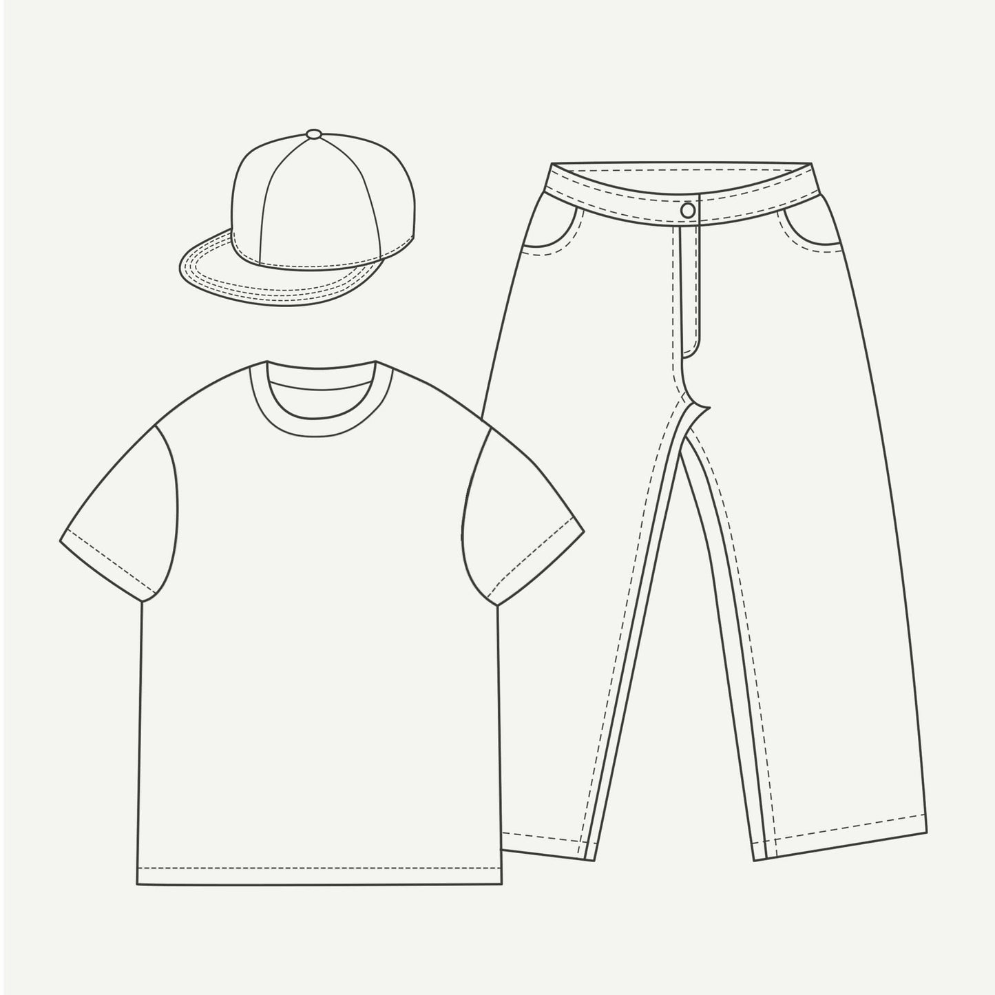 TEE, PANTS + HEADWEAR $170