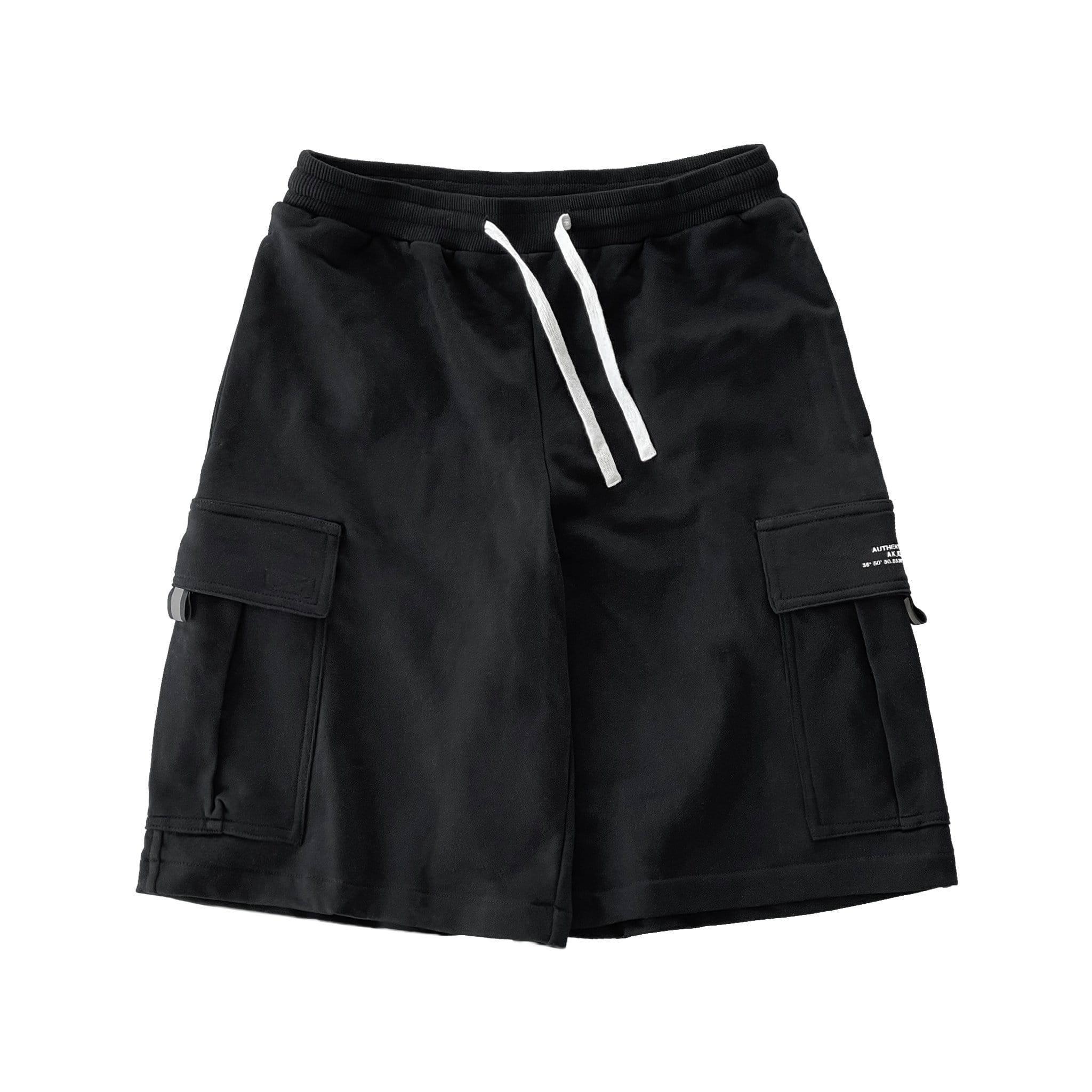 Heavyweight sweat cargo track shorts by New Zealand skate and streetwear clothing label VIC Apparel. Loose baggy fit. Screen printed logo. Reflective pull on cargo pocket flap.