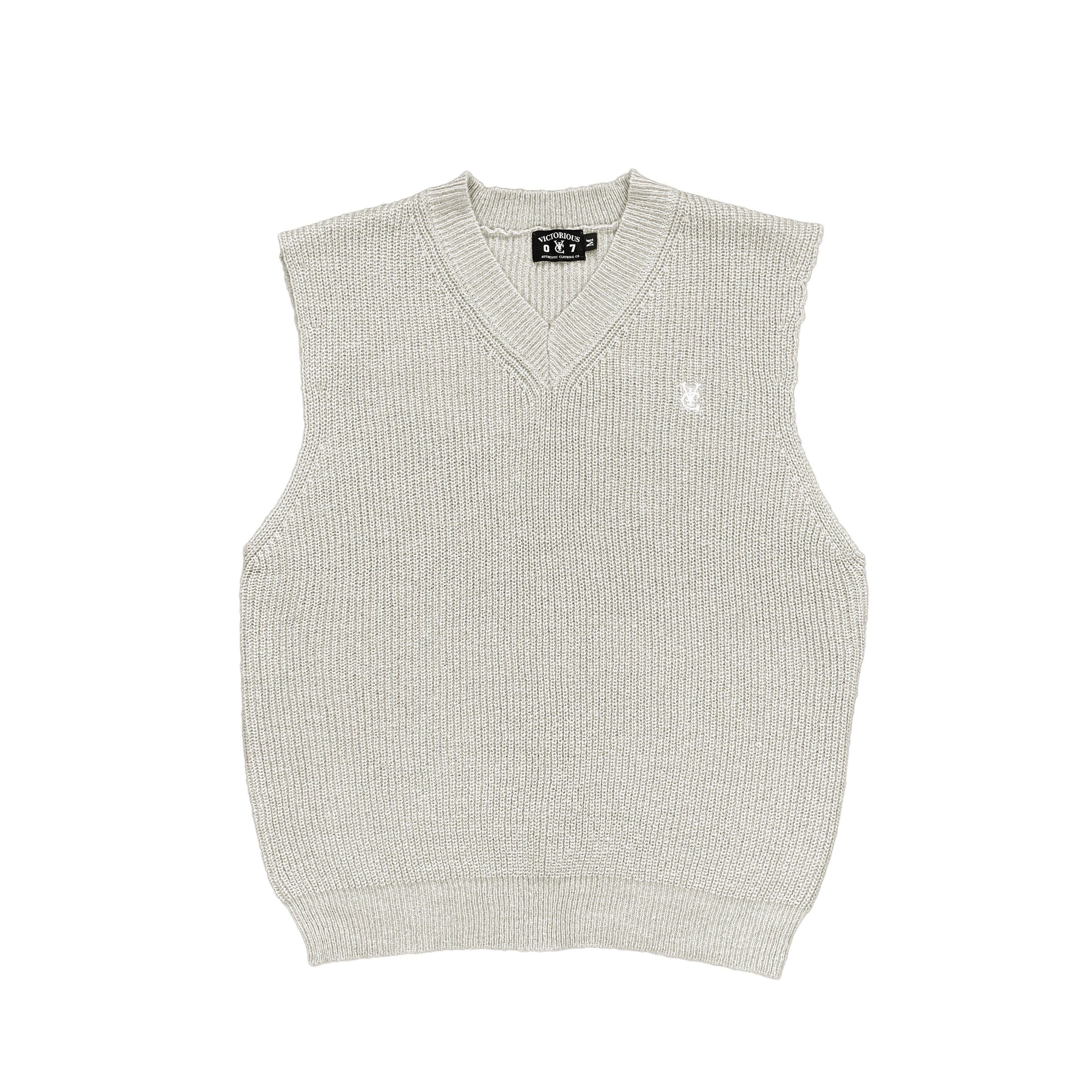 Premium quality mohair-blend knit vest sweater by New Zealand skate and streetwear clothing label VIC Apparel. Classic minimal design. Regular fit.