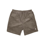 FEATHER CORD SHORTS - COFFEE