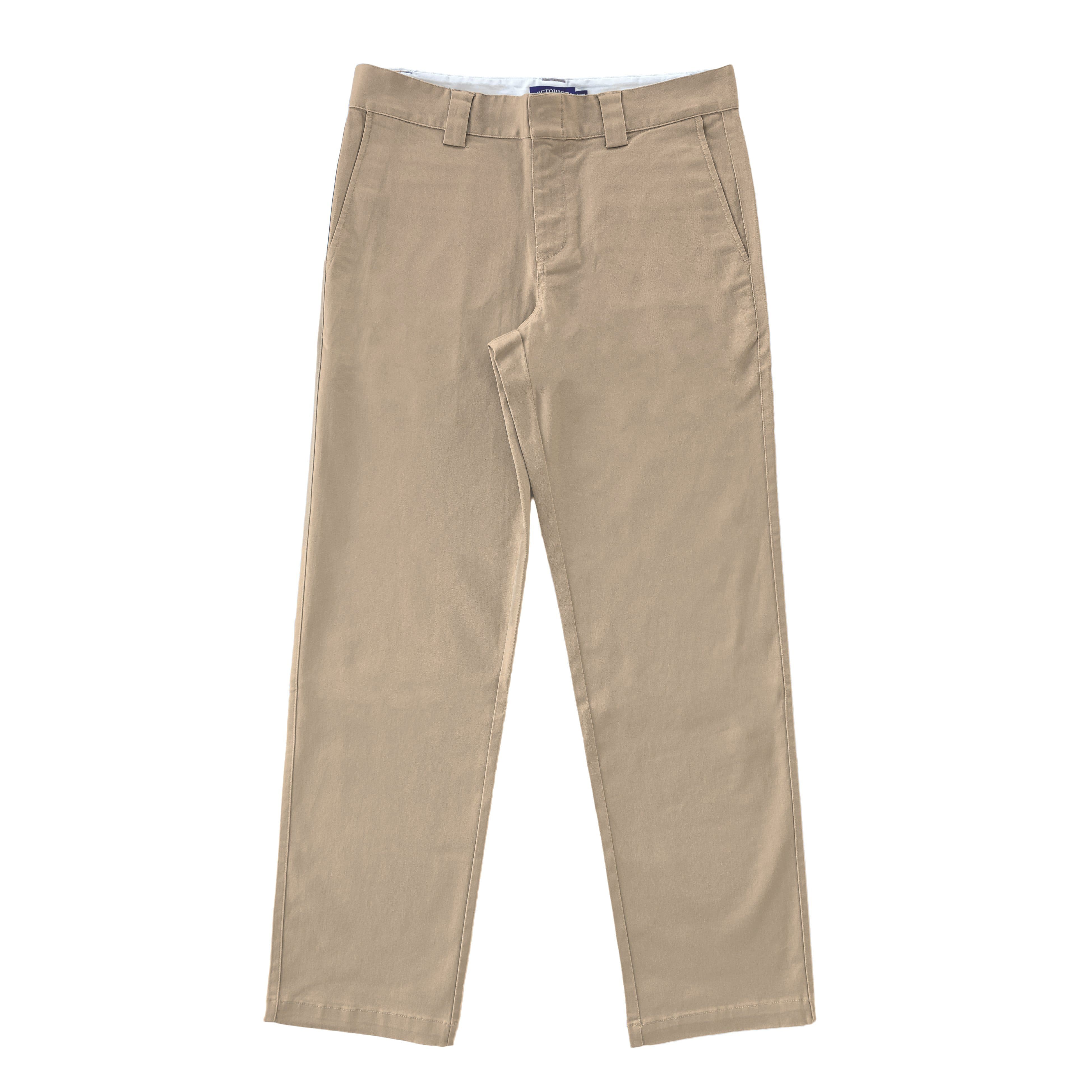 Premium quality classic heavy-duty work pants by New Zealand skate and streetwear clothing label VIC Apparel. American classic vintage workwear style. Loose fit. Relaxed through the hip and thigh, with a slightly tapered leg 